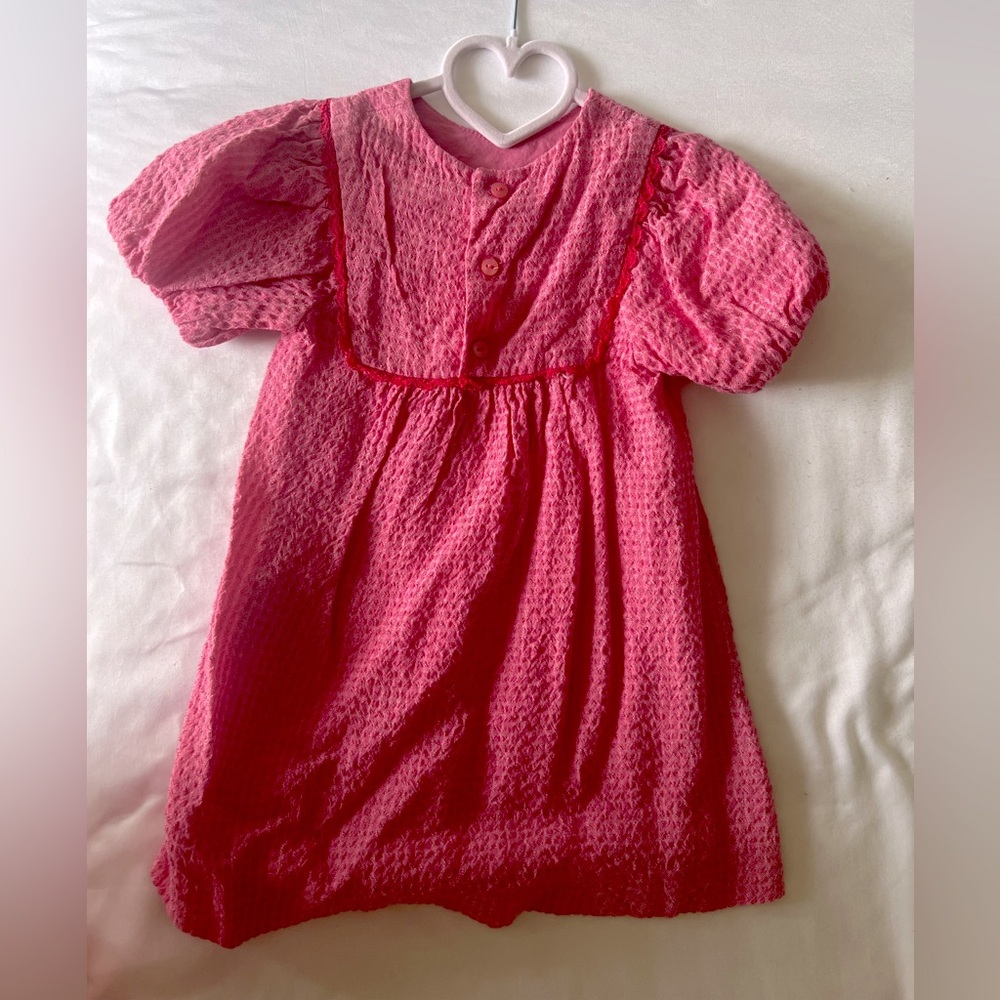 Zara Pink Textured Dress for Kids size 2-3 years - Picture 4 of 5